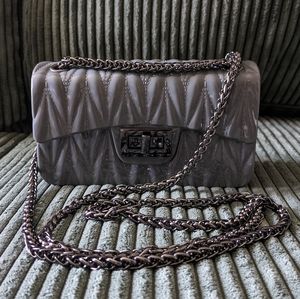 Plastic Grey shoulder bag